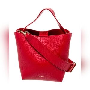 CUYANA MINI Linea Bucket Bag In Red